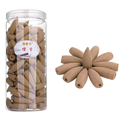 168PCs Backflow Incense Cones Sandalwood Lavender Aromatherapy Backflow Incense Sticks Natural Fragrance Bullet Tower Cone Scents for Backflow Incense Burner Holder