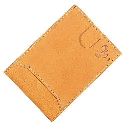 Genuine Leather Wallets Mens RFID Blocking, Front Pocket Wallet, Slim Bifold Wallet for Men, Real Leather Mens Wallet, Bifold Purse, Minimalist Wallets, Sale Clearance -Tan
