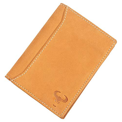 Genuine Leather Wallets Mens RFID Blocking, Front Pocket Wallet, Slim Bifold Wallet, Mens Wallet, Bifold Purse, Minimalist Wallets for Men Christmas Clearance -Tan