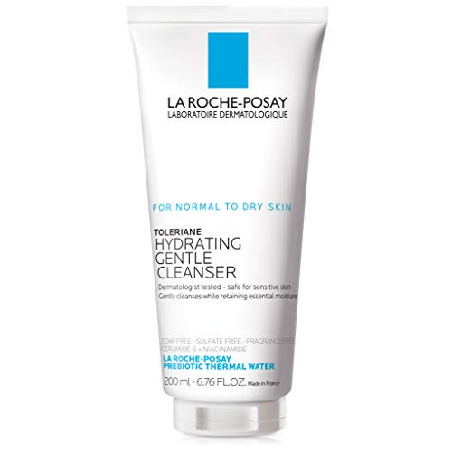 La Roche-Posay Toleriane Hydrating Gentle Cleanser, Face Wash for Normal to Dry Sensitive Skin, Oil-Free