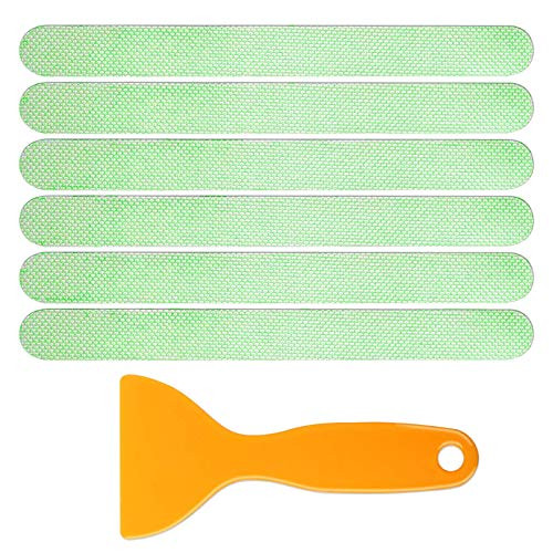 Bathtub Stickers, Bathtub Non Slip Stickers, Safety Adhesive Bathtub Strips, Shower Stickers Treads Tape with Scraper for Slippery Bathroom Tubs Shower Room Swimming Pool Floor Stairs (50 Pack, Green)