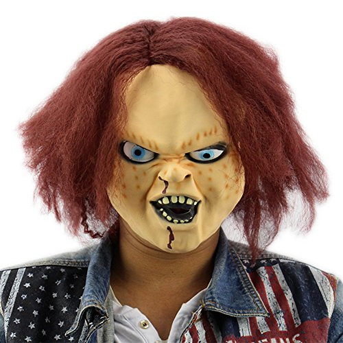 Najer Halloween Horror Latex Mask Child's Play Chucky Action Figures for Masquerade Bar Party