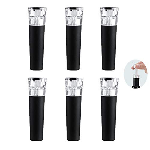 Wine Stoppers, 6Pcs Wine Saver Vacuum Pump Stoppers, Food-grade Silicone/Reusable/Leak-free/Air Remover Bottle Corks, Wine Sealer Saver as Wine Gifts
