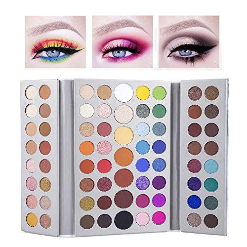 DEERWIN Professional Eyeshadow Palette 71 Shades Pressed Matte and Shimmer Eye Makeup Pallet Highly Pigmented Colorful Powder Long Lasting Waterproof Eye Shadow