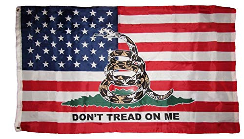 Ant Enterprises 3x5 USA American Gadsden Don't Tread On Me Flag 3'x5' Banner Brass Grommets