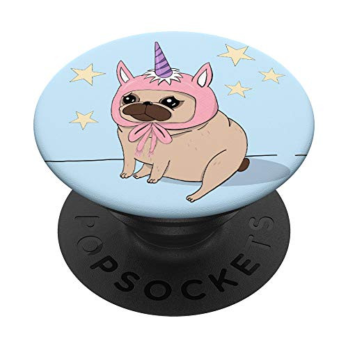 Cute Pug Dog Unicorn with Stars - Pug Gift for Girls PopSockets PopGrip: Swappable Grip for Phones and Tablets Cute Pug Dog Unicorn with Stars - Pug Gift for Girls PopSockets PopGrip: Swappable Grip for Phones and Tablets