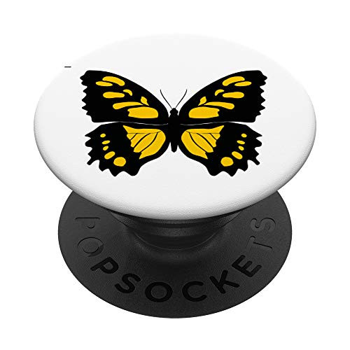 Yellow and Black Butterfly White Background PopSockets PopGrip: Swappable Grip for Phones and Tablets Yellow and Black Butterfly White Background PopSockets PopGrip: Swappable Grip for Phones and Tablets