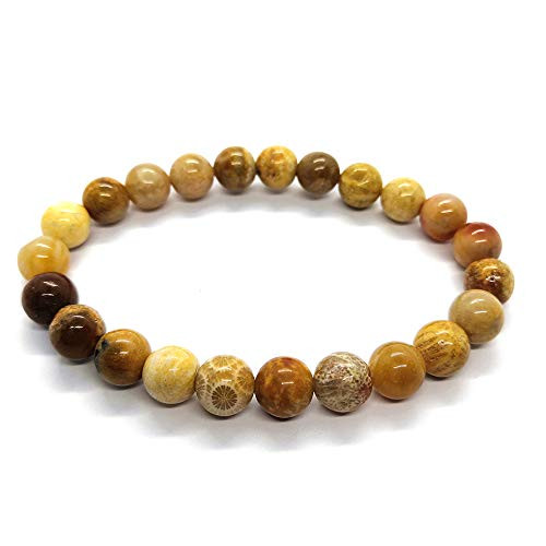 allentian Bracelets for Women 7.5mm Round Beads Yellow Chrysanthemum Coral Stone 6.5 Inch Stretch allentian Bracelets for Women 7.5mm Round Beads Yellow Chrysanthemum Coral Stone 6.5 Inch Stretch