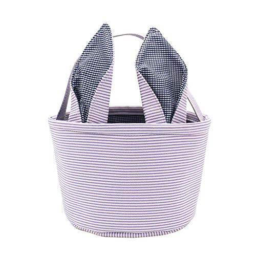 Kids Easter Bunny Bucket,Egg Hunt Baskets Bag Easter Gift Tote Bags with Handle (Purple) Kids Easter Bunny Bucket,Egg Hunt Baskets Bag Easter Gift Tote Bags with Handle (Purple)