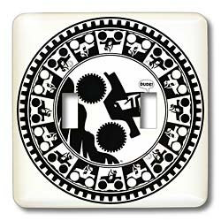 3dRose lsp_40014_2 HILL CLIMBING CAR medallion on transparent Double Toggle Switch Not applicble