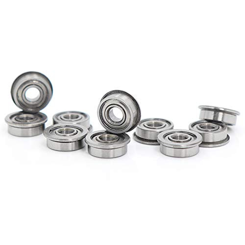 MF83ZZ Flange Bearing 3x8x3mm Miniature Flanged Chrome Steel Metal Shielded Sealed MF83 Z ZZ Precision Miniature Bearings (Pick of 10Pcs)