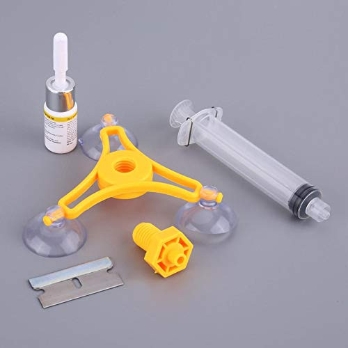 Qiilu Windshield Glass Repair Kit, Car Auto Windshield Repair Kit Glass Crack Resin Sealer Windscreen Restore Fix Set Triangular