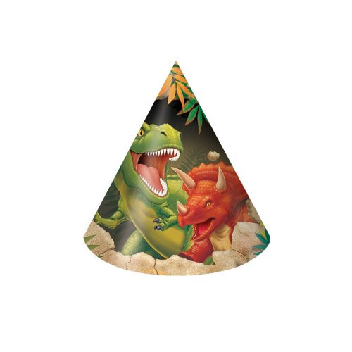 Creative Converting Dino Blast 8 Count Child Party Hats