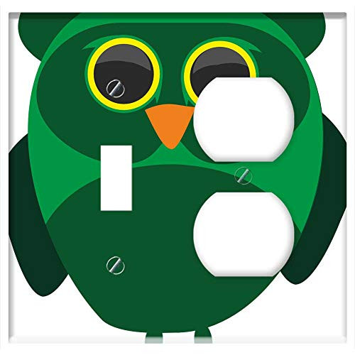 2-Gang, Toggle Outlet Combination Wall Plate Cover - Sowa Owls Bird Wild Birds Pen Beak Pet Animal 2-Gang, Toggle Outlet Combination Wall Plate Cover - Sowa Owls Bird Wild Birds Pen Beak Pet Animal