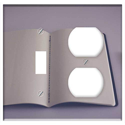 2-Gang, Toggle Outlet Combination Wall Plate Cover - Notes Book Leave Notebook Learn Pen Paper 2-Gang, Toggle Outlet Combination Wall Plate Cover - Notes Book Leave Notebook Learn Pen Paper