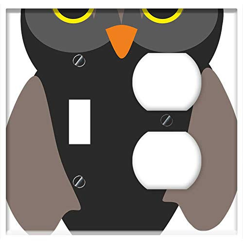 2-Gang, Toggle Outlet Combination Wall Plate Cover - Sowa Owls Bird Wild Birds Pen Beak Pet Animal 3 2-Gang, Toggle Outlet Combination Wall Plate Cover - Sowa Owls Bird Wild Birds Pen Beak Pet Animal 3
