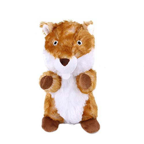 Pet Toys, Dog Squeaky Toys Dog Plush Toys Interactive Toys for Aggressive Chewers Durable Dog Chew Toys for Small Medium Large Dogs (Yellow Squirrel)
