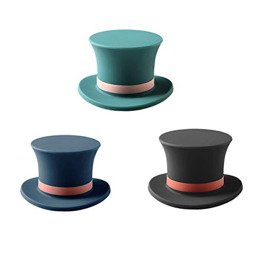 Silicone wine bottle stoppers 3pcs cute and funny silicone wine stopper decorations, reusable glass bottle stoppers, used for wine, red wine and various beverage bottles, black, green, dark blue