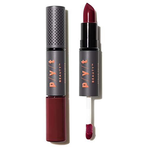 PYT Beauty Double Duty Lipstick plus Lip Gloss, Burgundy, Moisturizing, Hypoallergenic, Cruelty Free, Vegan, 1 Count PYT Beauty Double Duty Lipstick plus Lip Gloss, Burgundy, Moisturizing, Hypoallergenic, Cruelty Free, Vegan, 1 Count