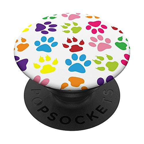 Pawprint Wallpaper for Pet Lovers and Dog Lovers PopSockets PopGrip: Swappable Grip for Phones  and  Tablets