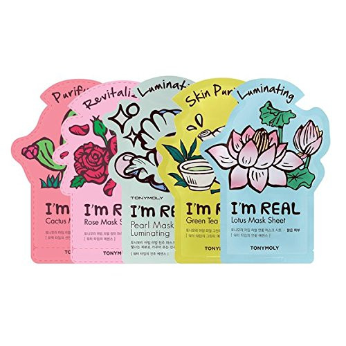 TONYMOLY I'm Real Radiance Sheet Mask Set, 5 Count