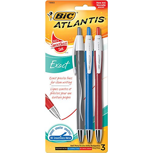 BIC Atlantis Pen 0.7mm, Pack of 3 - VCGNP31-AST
