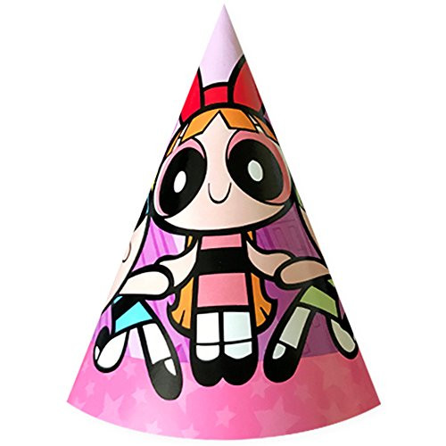 Cartoon Network The Powerpuff Girls Party Cone Hats 8 Count (Blossom, Buttercup & Bubbles)