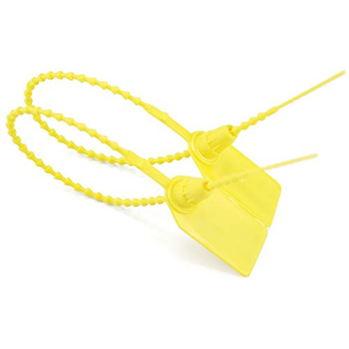Security Seal Pull Tight Plastic Tags, Anti Tamper Zip Ties with Numbered, Pack of 100 Fire Extinguisher Seals