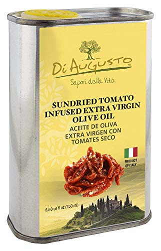 Di Augusto Sundried Tomato Infused Extra Virgin Olive Oil 8.4 Fl Oz ( 250 ml) Tin ( Pack of 1)