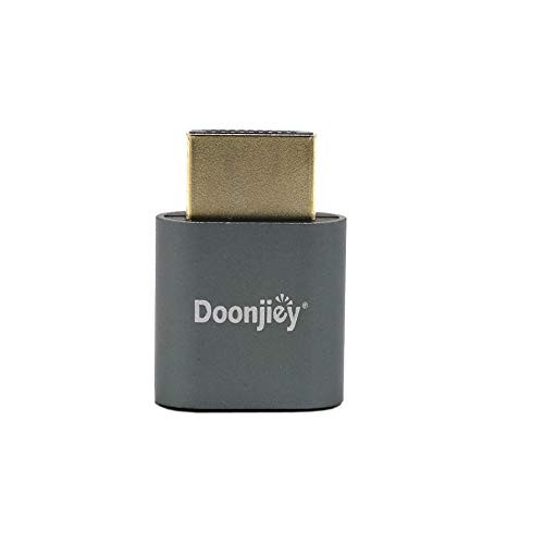 GorNorriss Electronics Gadgets VGA Virtual Display Adapter HDMI 1.4 DDC EDID Dummy Plug Display Emulator (Gray)