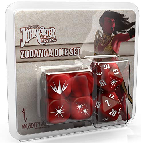 John Carter of Mars: Zodanga Dice Set (Set of 6 Custom Dice)