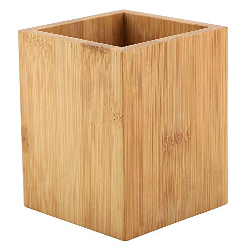 Desk Pen - Bamboo Pen Holder Office School Desk Pencils Storage Organizer Stand Stationery Sup