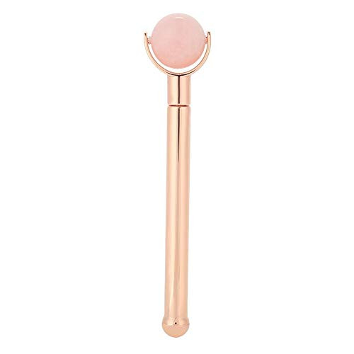 Natural Jade Roller with Metal Handle, Facial Stone Roller Jade Facial Roller for Face Eye Forehead Massage Anti Aging Removal Massager Rejuvenate Skin and Remove Wrinkles(Rose Quartz) Natural Jade Roller with Metal Handle, Facial Stone Roller Jade Facial Roller for Face Eye Forehead Massage Anti Aging Removal Massager Rejuvenate Skin and Remove Wrinkles(Rose Quartz)