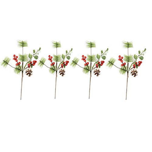 SUPVOX 4Pcs Christmas Berries Branch Artificial Berries Picks Christmas Flower Arrangements Wreaths Fake Berries Christmas Tree Decorations Holiday Home Winter Decor SUPVOX 4Pcs Christmas Berries Branch Artificial Berries Picks Christmas Flower Arrangements Wreaths Fake Berries Christmas Tree Decorations Holiday Home Winter Decor