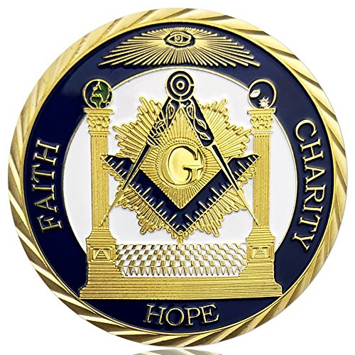 JYGCOIN Gold Plated Master Mason Symbol Proud Freemason Challenge Coin