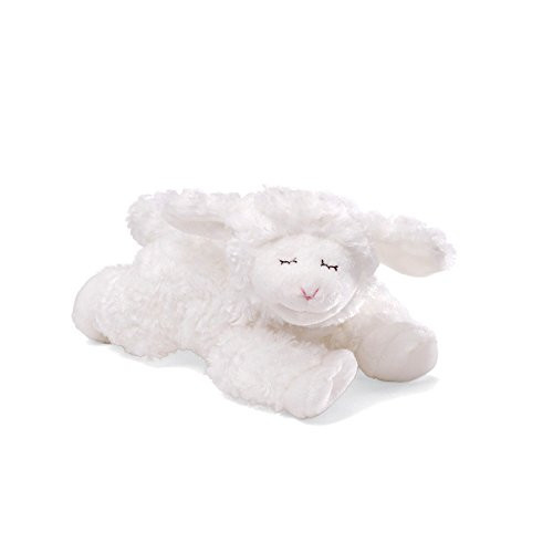 Baby GUND Winky Lamb Stuffed Animal Plush Rattle, White, 7 inch