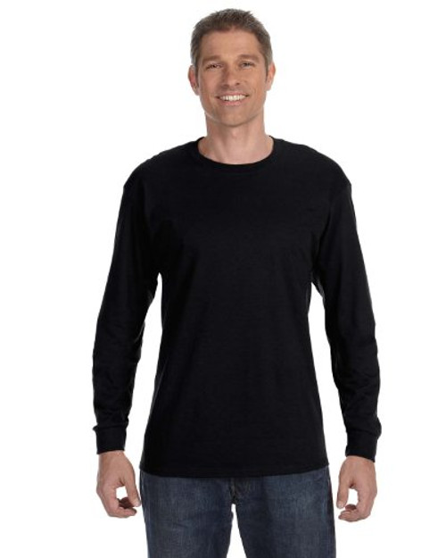 HANES Long Sleeve Tagless ComfortSoft T-Shirt Black L