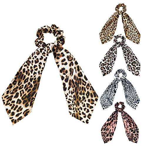 Hair Silk Scrunchies Satin Elastic Hair Bands Velvet Scrunchy Chiffon Hair Ties Ropes Scrunchie for Women Girls Hair Accessories (Leopard rabbit ears-6PCS) Hair Silk Scrunchies Satin Elastic Hair Bands Velvet Scrunchy Chiffon Hair Ties Ropes Scrunchie for Women Girls Hair Accessories (Leopard rabbit ears-6PCS)