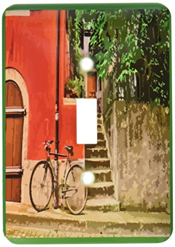 3dRose Lsp_12893_1 Bike Versus Car Single Toggle Switch