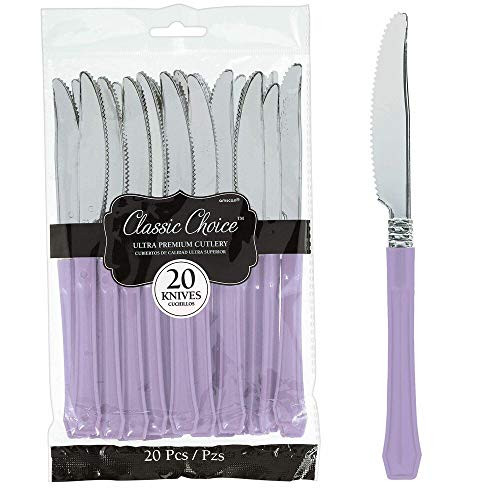 Amscan Classic Choice Premium Cutlery Knives - Lavender, One Size, Multi Color