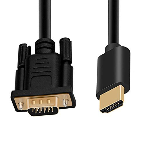 Jinxuny 1080P HDMI to VGA High-Definition Adapter Converter Cable HDMI Male to VGA Male Cable Support HDCP