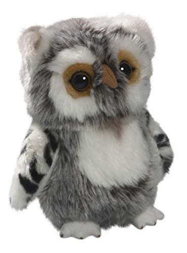 Carl Dick Owl Grey 6.5 inches, 17cm, Plush Toy, Soft Toy, Stuffed Animal 3302002