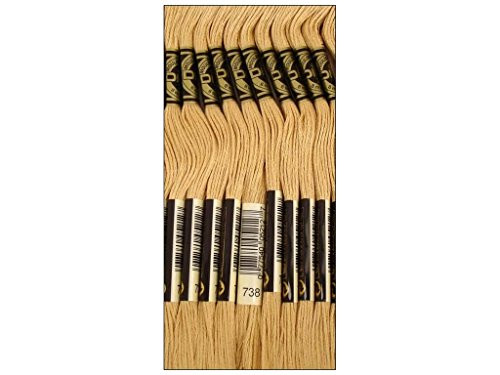 Bulk Buy: DMC Thread Six Strand Embroidery Cotton 8.7 Yards Very Light Tan 117-738 (12-Pack)