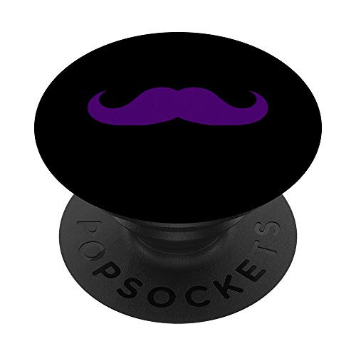 Purple, periwinkle, mauve, lilac, violet, mustache PopSockets PopGrip: Swappable Grip for Phones  and  Tablets