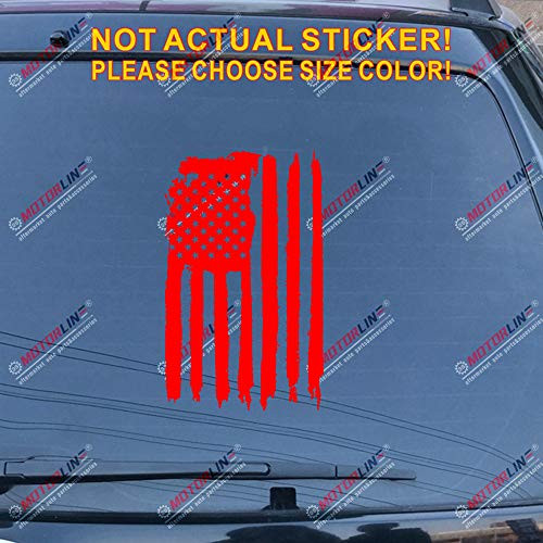 3S MOTORLINE USA American Flag Decal Sticker Car Vinyl Distressed no bkgrd Pick Size Color (red, 6'' (15.2cm)) 3S MOTORLINE USA American Flag Decal Sticker Car Vinyl Distressed no bkgrd Pick Size Color (red, 6'' (15.2cm))