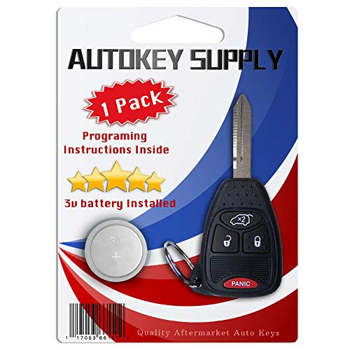 AKS Keys Compatible with Dodge Avenger 2008 2009 2010 2011 2012 2013 Keyless Entry Key Remote