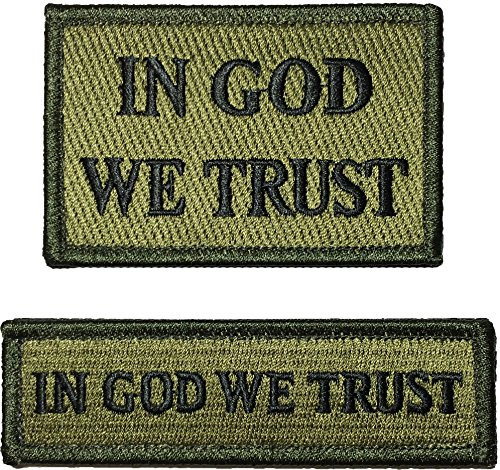 Tactical in GOD WE Trust and Tab Patch - OD (Olive Drab) - by Ranger Return (in-GOD-WE-TRST-ATAB-OD)
