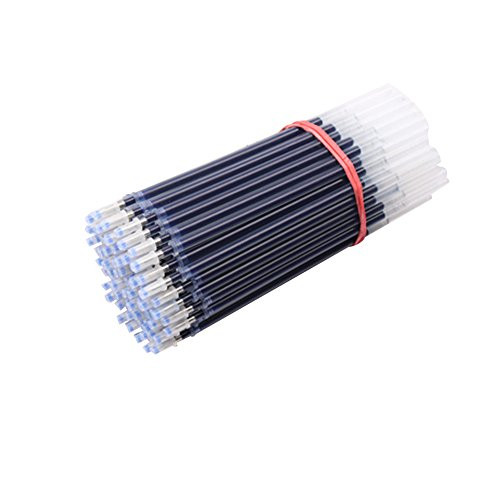 Anniston School Stationery, 100Pcs 0.5mm Black Blue Red Gel Pen Refills Smooth Writing Office Stationery for Middle High School Office College Student Girl Boy Adult, Blue