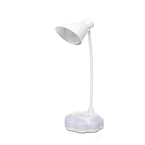 Decdeal LED Desk Lamp Desk Light Lamp Touch Control Dimming Light, Flexible USB Rechargeable Eye-Caring Study Table Lamp, Adjustable Children Book Light with Base Light for Study Bedroom