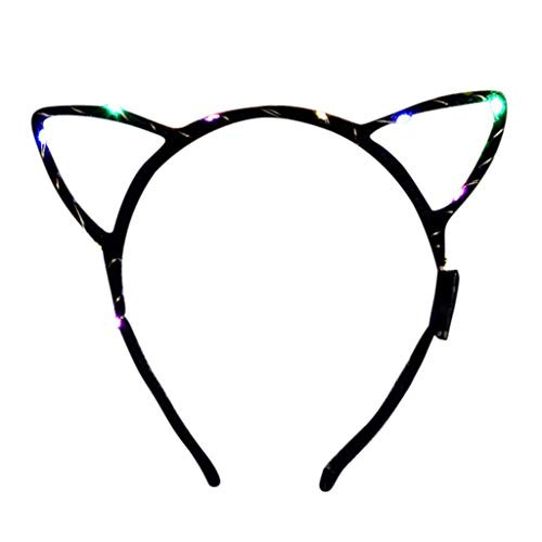 GLVSZ LED Bunny Ear Headband For Girls Light Up Rabbit Ears Cat Ear Headband Cute Hairbands Hair Hoops Party Costume Daily Decorations Party Bunny Cat Bow Headwear Cats Accessories Black GLVSZ LED Bunny Ear Headband For Girls Light Up Rabbit Ears Cat Ear Headband Cute Hairbands Hair Hoops Party Costume Daily Decorations Party Bunny Cat Bow Headwear Cats Accessories Black